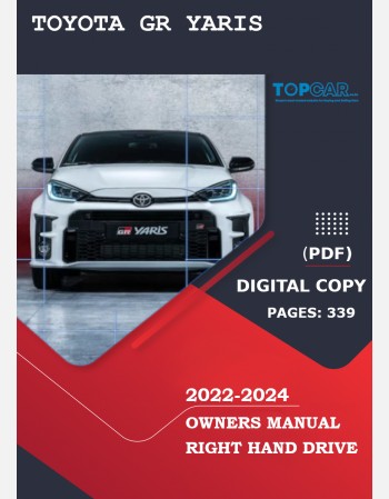 toyota gr yaris 2022 2023& 2024 owners manual